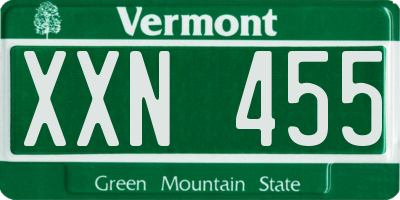 VT license plate XXN455