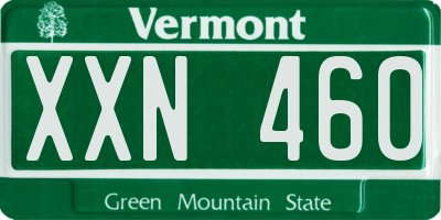 VT license plate XXN460