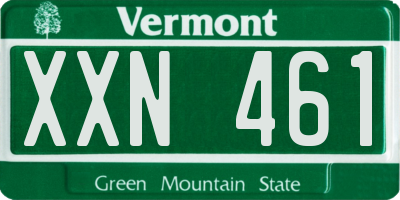 VT license plate XXN461