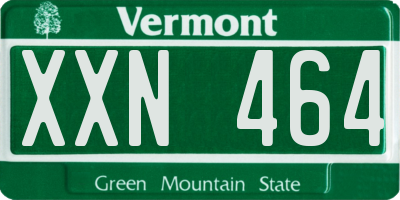 VT license plate XXN464