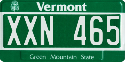 VT license plate XXN465