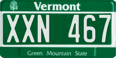 VT license plate XXN467