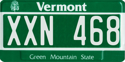 VT license plate XXN468