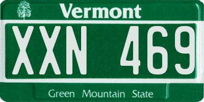VT license plate XXN469