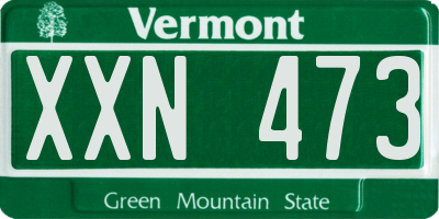VT license plate XXN473