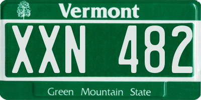 VT license plate XXN482