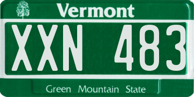 VT license plate XXN483