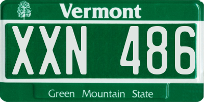 VT license plate XXN486