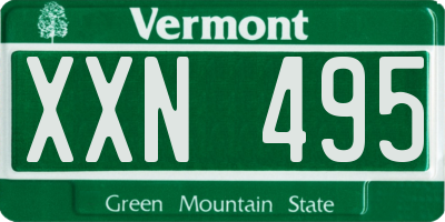 VT license plate XXN495