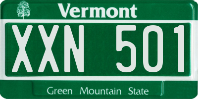VT license plate XXN501