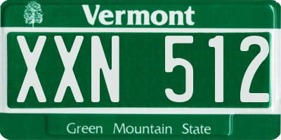VT license plate XXN512