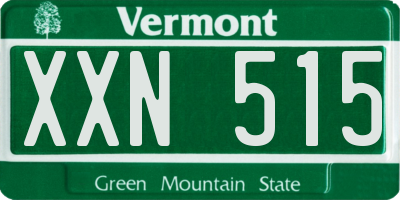 VT license plate XXN515