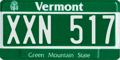 VT license plate XXN517