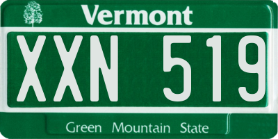 VT license plate XXN519