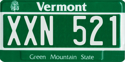 VT license plate XXN521