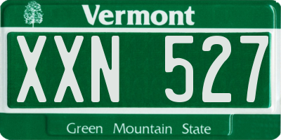 VT license plate XXN527