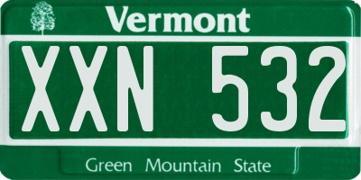 VT license plate XXN532