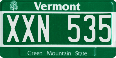 VT license plate XXN535
