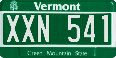 VT license plate XXN541