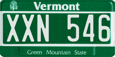VT license plate XXN546