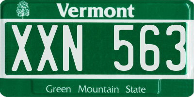 VT license plate XXN563