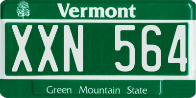 VT license plate XXN564