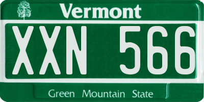 VT license plate XXN566