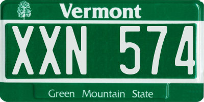 VT license plate XXN574