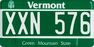 VT license plate XXN576