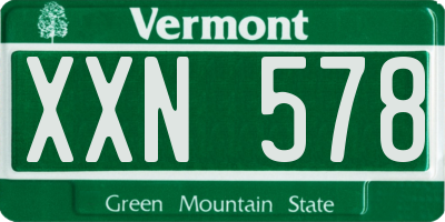 VT license plate XXN578