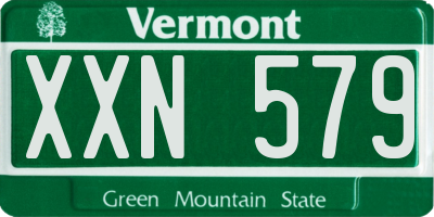 VT license plate XXN579