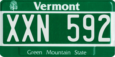 VT license plate XXN592