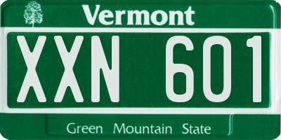 VT license plate XXN601