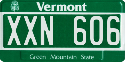 VT license plate XXN606