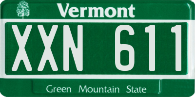 VT license plate XXN611