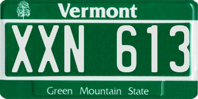 VT license plate XXN613