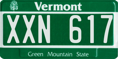 VT license plate XXN617