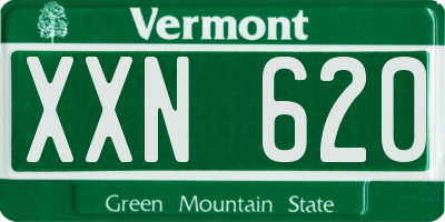 VT license plate XXN620