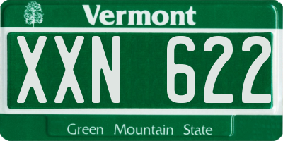 VT license plate XXN622