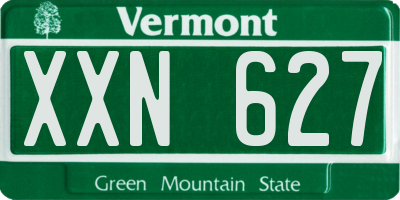 VT license plate XXN627