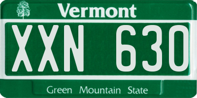 VT license plate XXN630