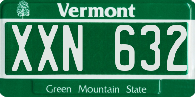 VT license plate XXN632