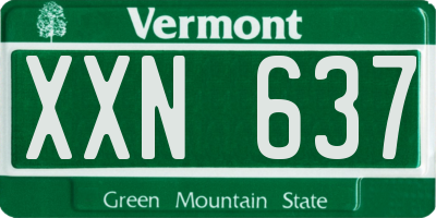 VT license plate XXN637