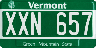 VT license plate XXN657