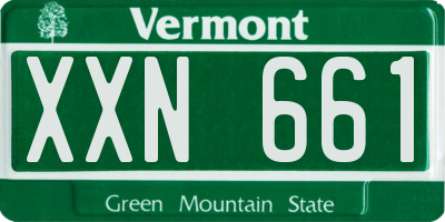 VT license plate XXN661