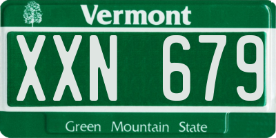 VT license plate XXN679