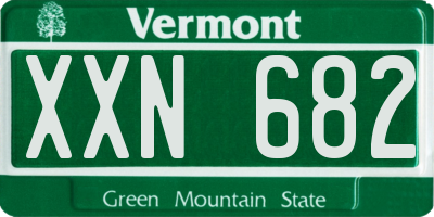 VT license plate XXN682