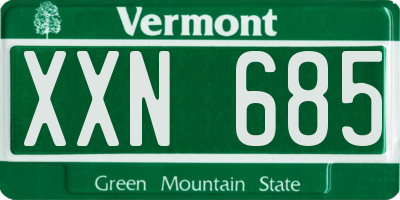 VT license plate XXN685