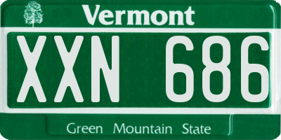 VT license plate XXN686