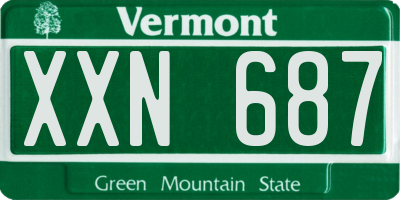VT license plate XXN687